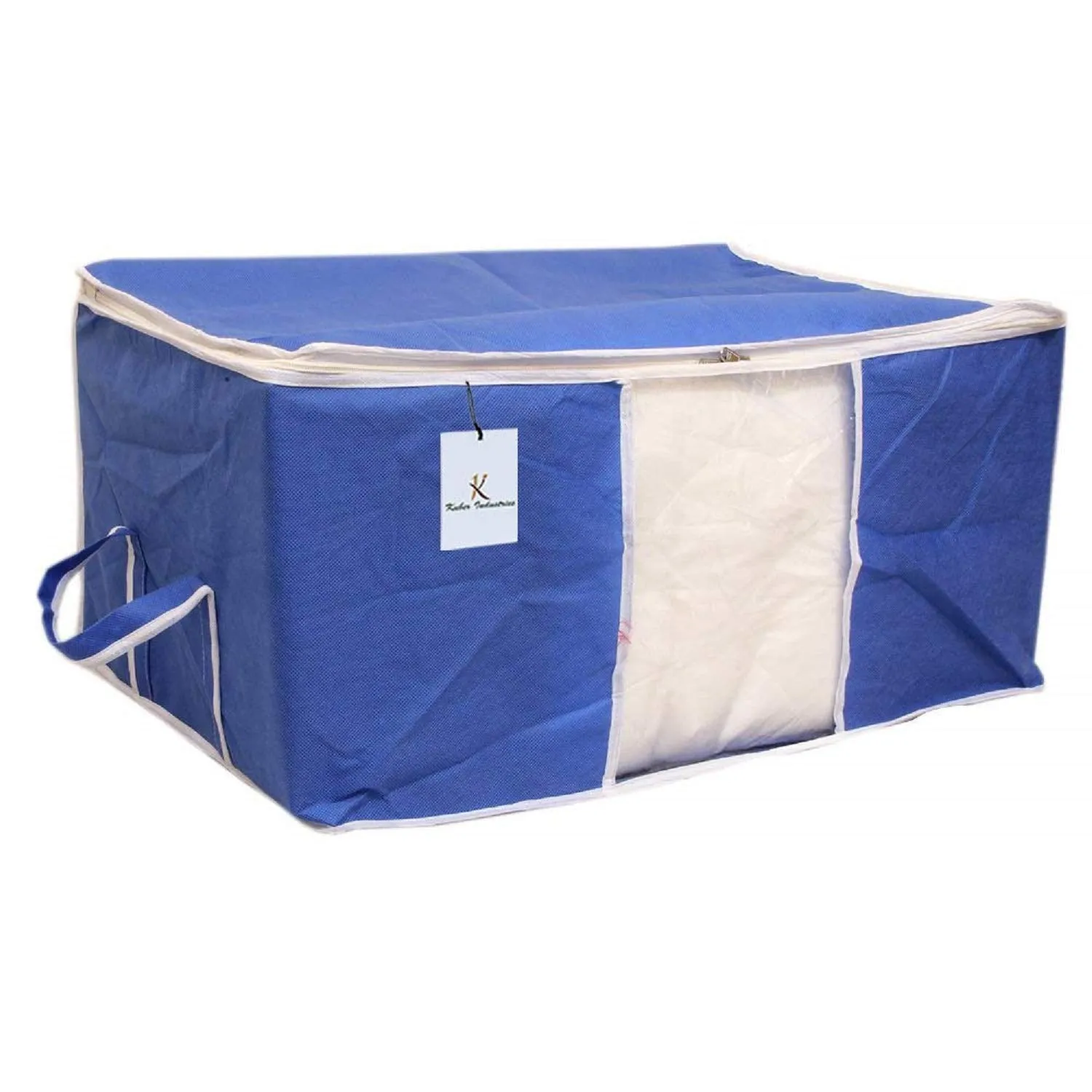 Kuber Industries Underbed Storage Bag, Storage Organiser, Blanket Cover Set of 3 - Royal Blue, Extra Large Size-CTKTC14146