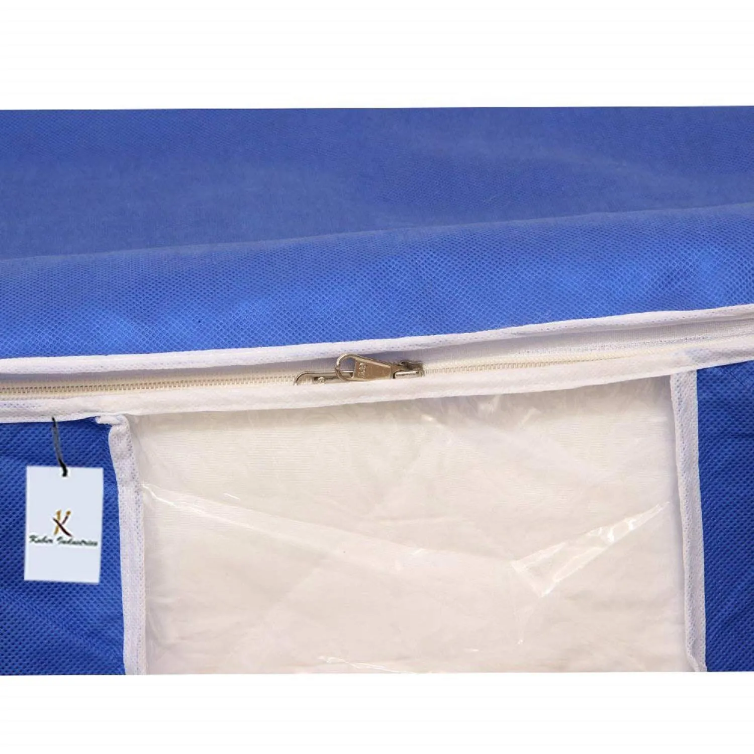 Kuber Industries Underbed Storage Bag, Storage Organiser, Blanket Cover Set of 3 - Royal Blue, Extra Large Size-CTKTC14146