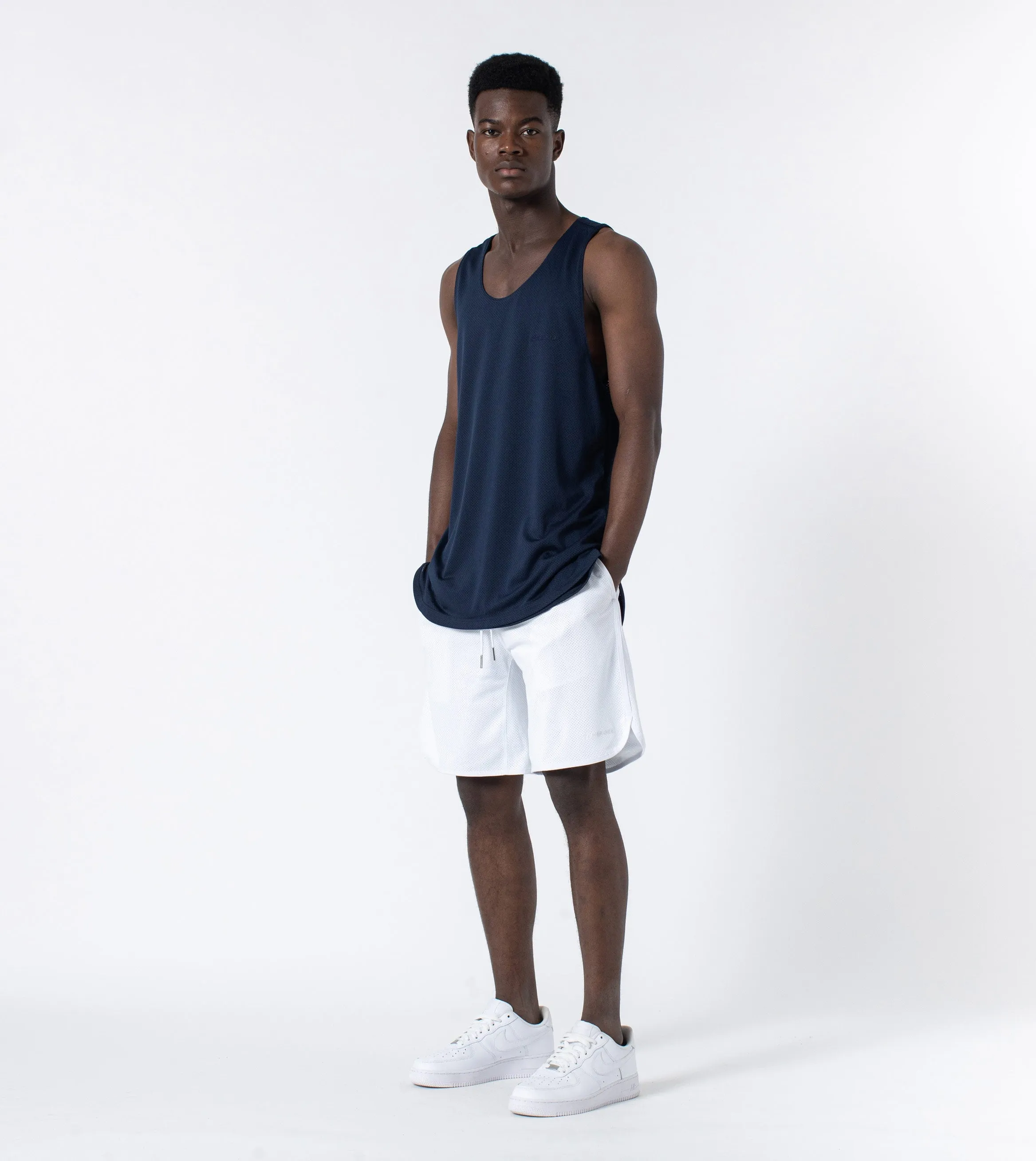 Mesh Rugger Tank Indigo