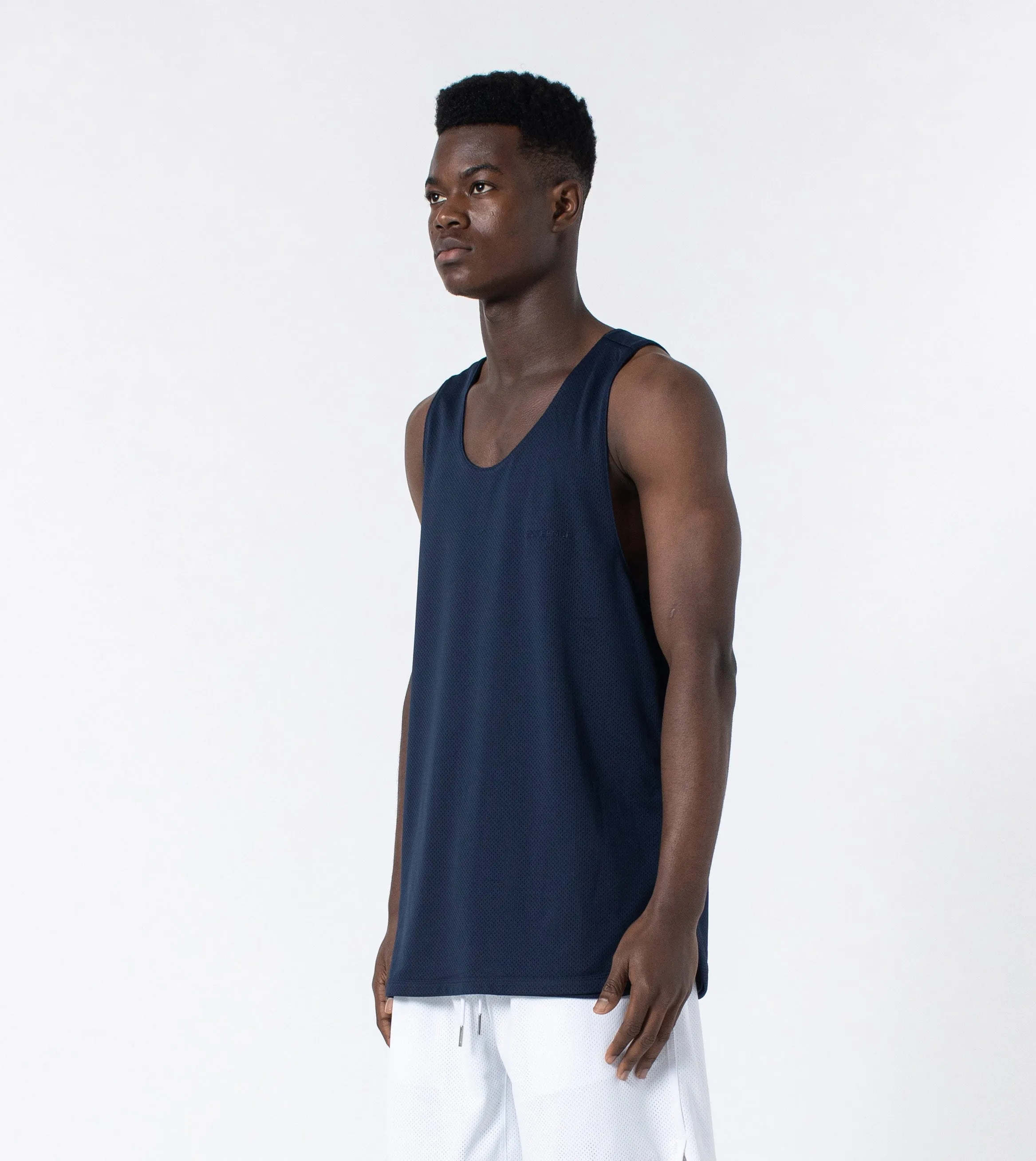 Mesh Rugger Tank Indigo