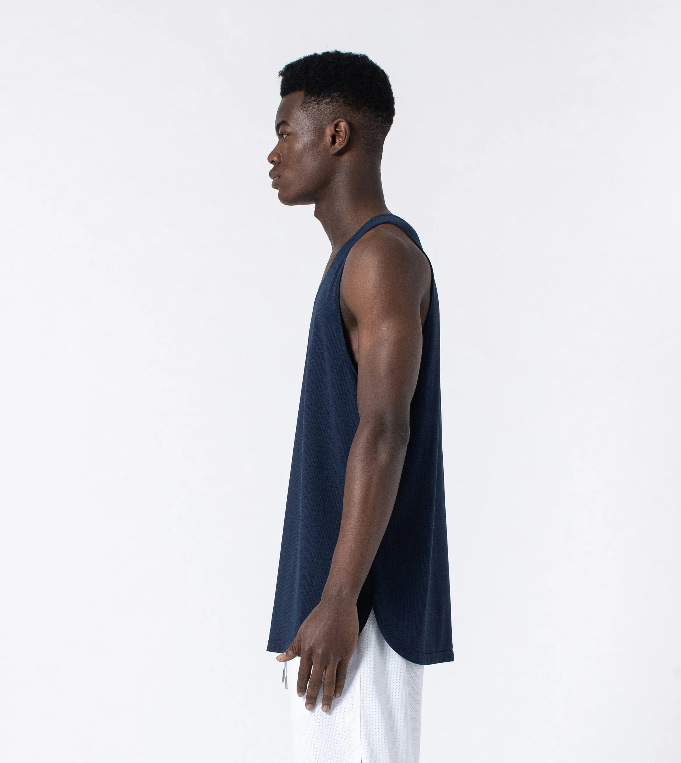 Mesh Rugger Tank Indigo