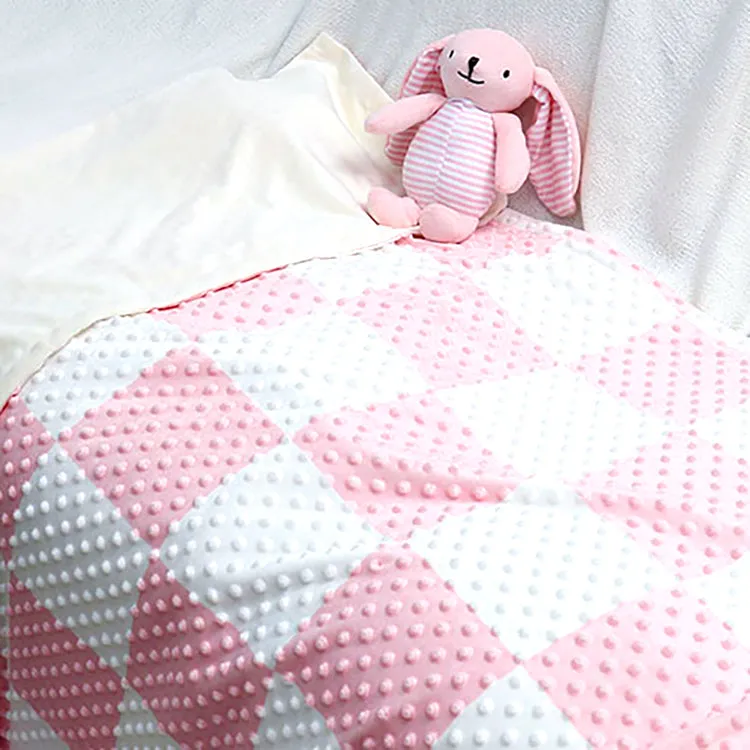 Minky Dot Blanket | Pink   Cuddle Toy