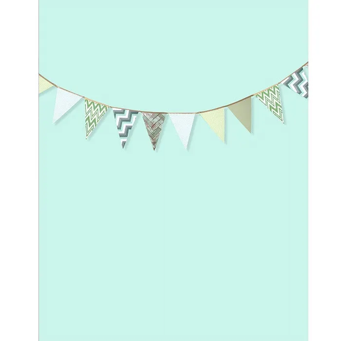 Mint Bunting Printed Backdrop