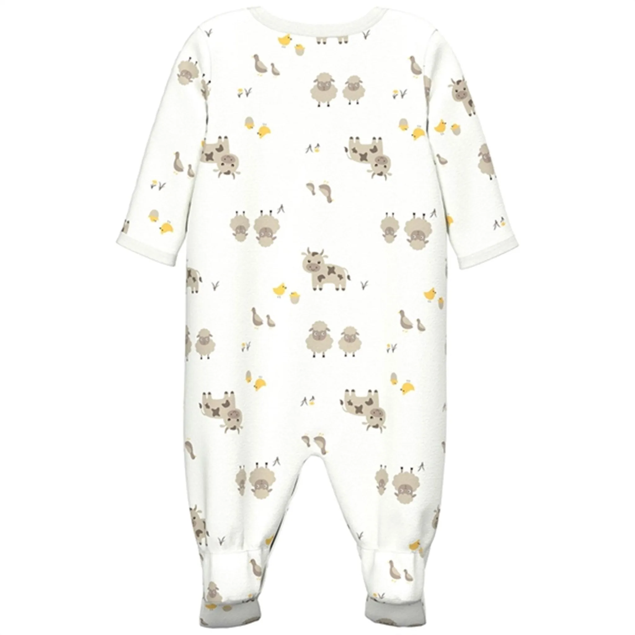 Name it Bright White Farm Animals Nighsuit Noos