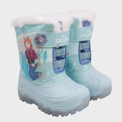 New - Toddler Girls' Frozen Winter Boots - Blue 9T