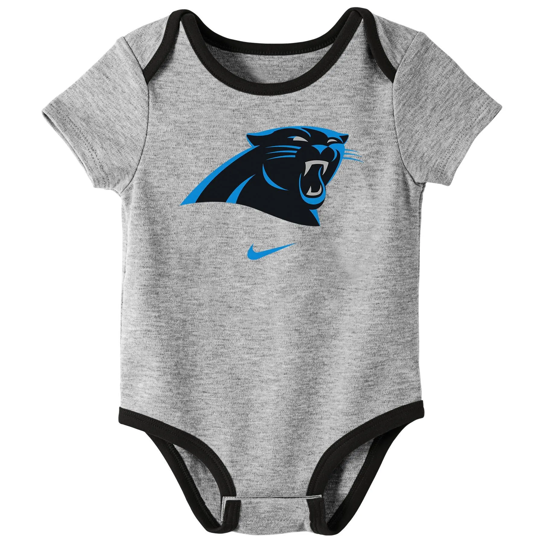 Nike NFL Infant Newborn Carolina Panthers Nostalgic Icon Creeper 3-Pack Set