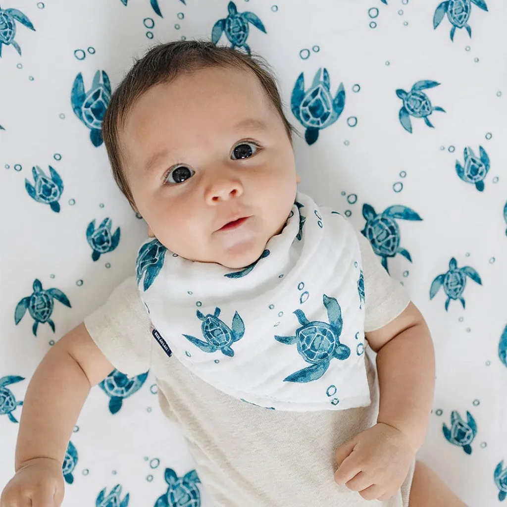 Oh So Soft Muslin Bandana Bib - Sea Turtles