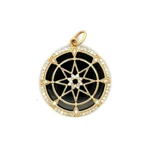 Onyx and Diamond Mandala Compass