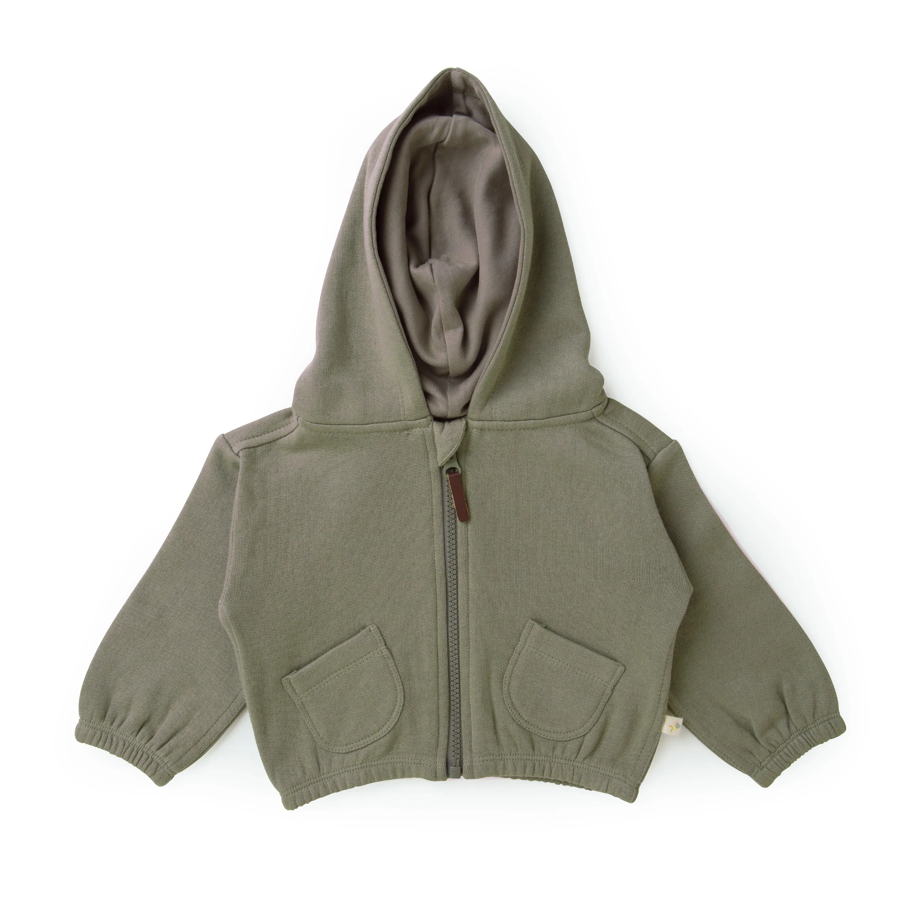 Organic Baby Toddler Hooded Jacket - Thyme