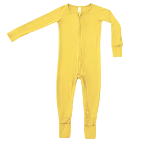 Organic Bamboo 2-Way Zipper Romper - Lemon Yellow