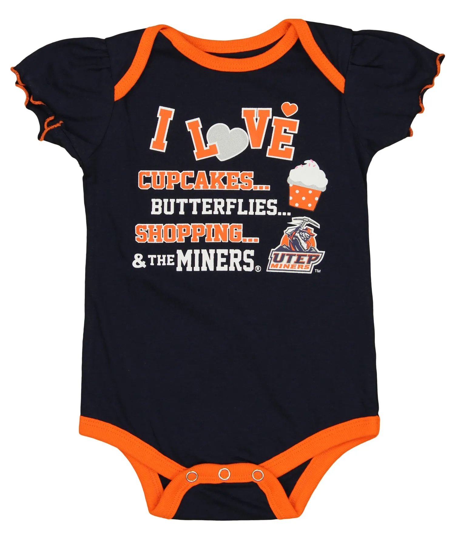 Outerstuff NCAA Infant Girls UTEP Miners Three Piece Creeper Set