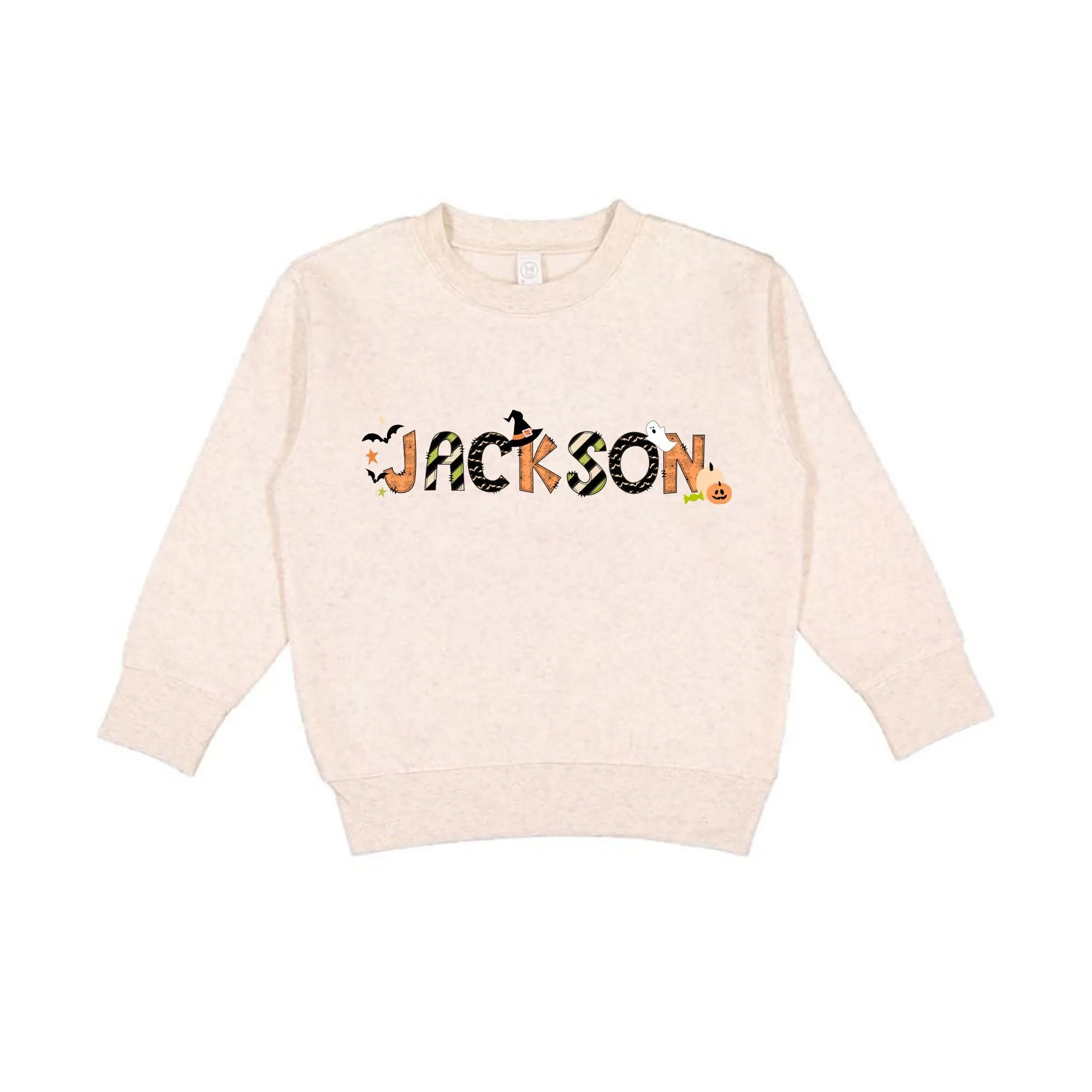 Personalized Halloween Sweatshirt for Kids - Orange