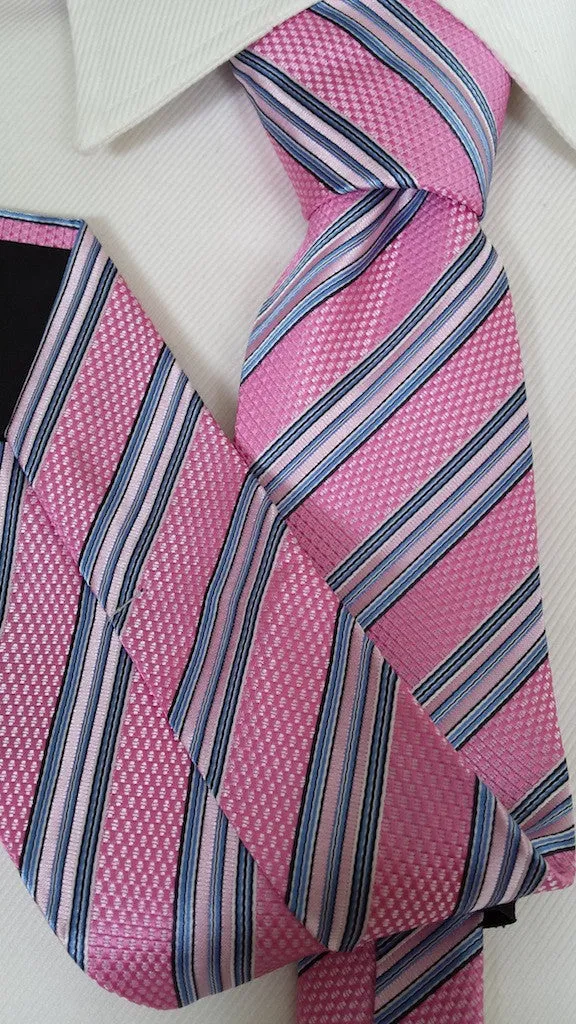 Pink & Blue Striped Tie