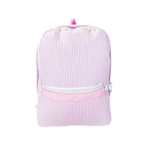 Pink Seersucker Backpack