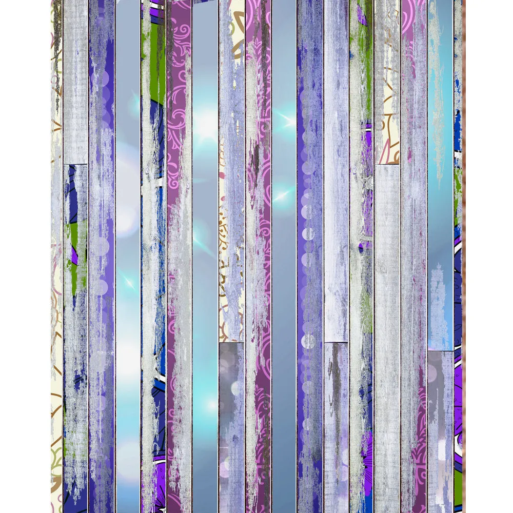 Purple Cosmic Planks Printed Backdrop