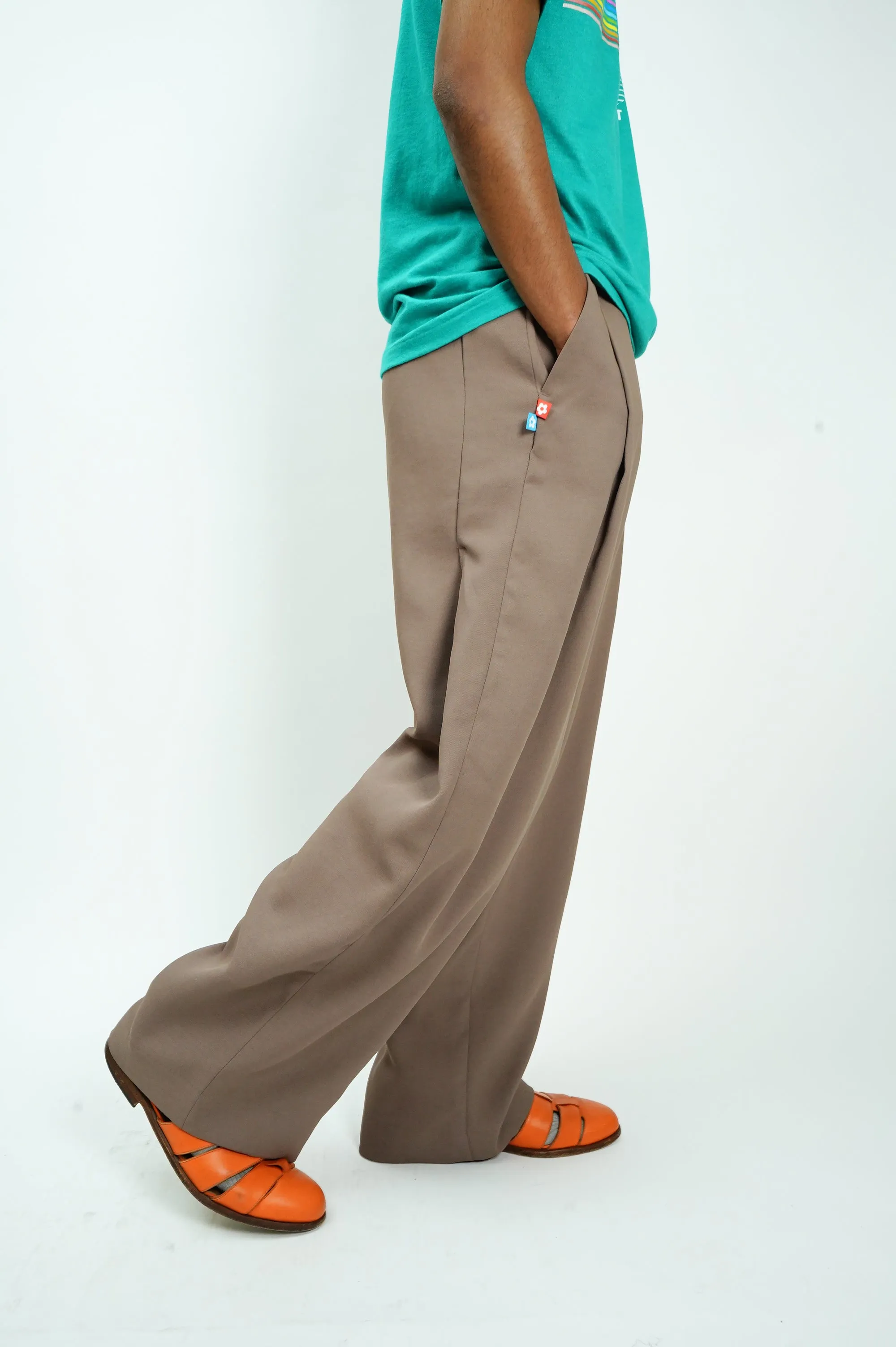 "VANDY THE PINK" -Polyester Wide Easy Pants-