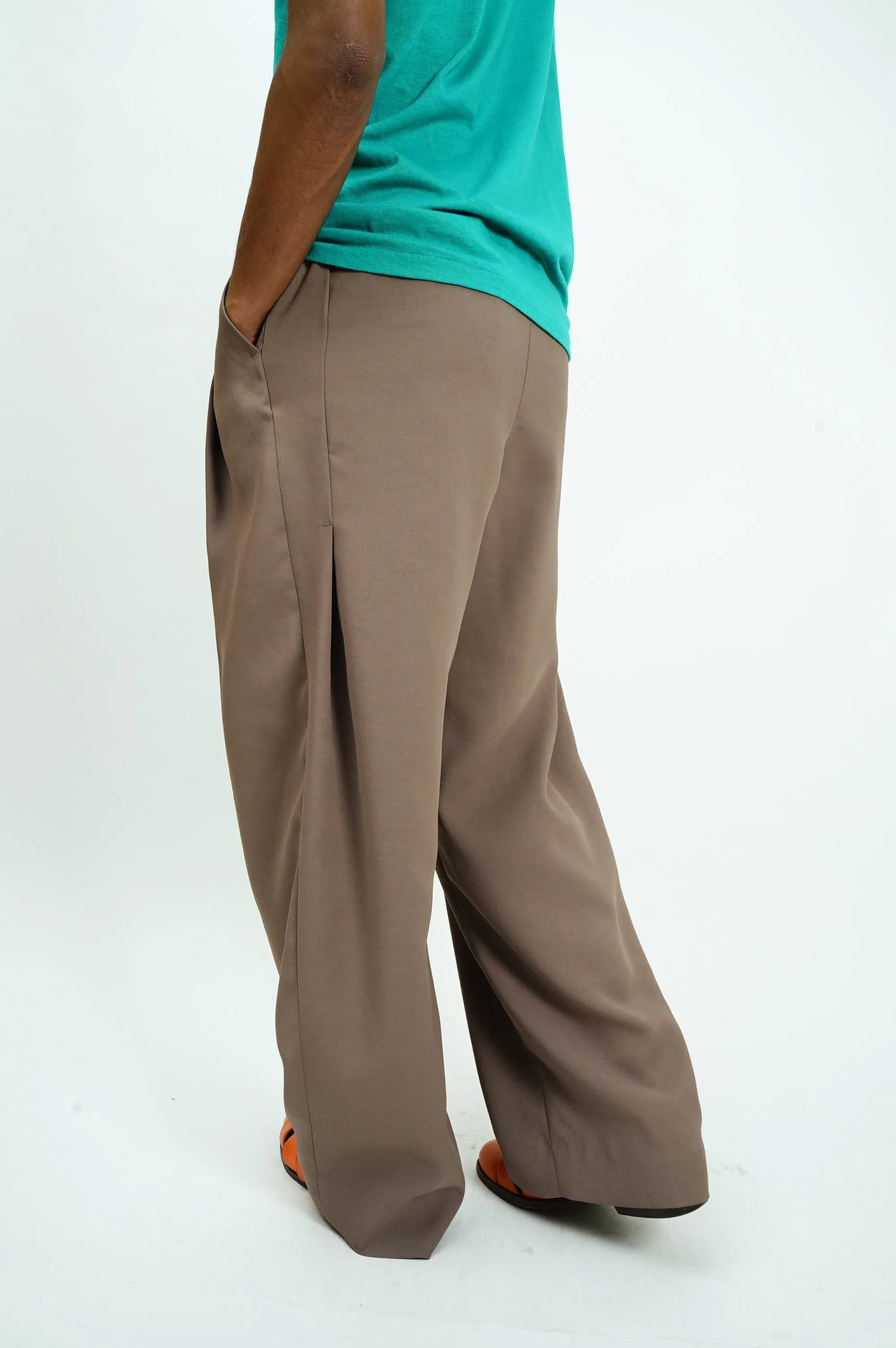 "VANDY THE PINK" -Polyester Wide Easy Pants-