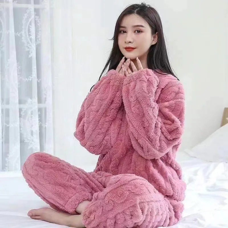 Sajiero Cloudy Comfort Fleece Pajama Suit