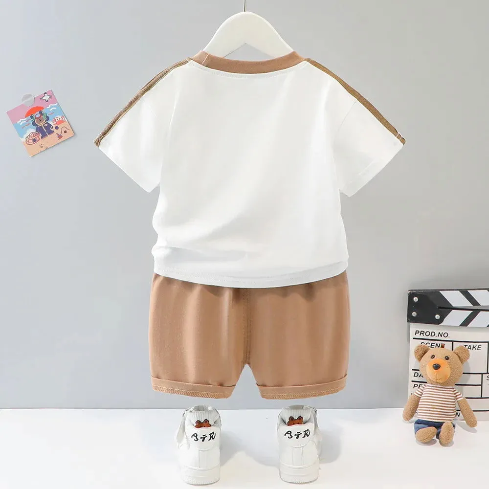 Spring Summer Cute Cartoon Animal Shirt and Shorts