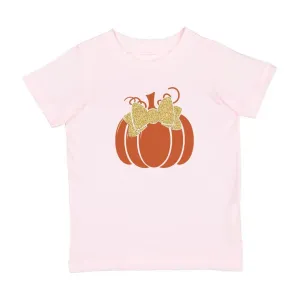 Sweet Wink Girls Pink Pumpkin Bow S/S T-Shirt