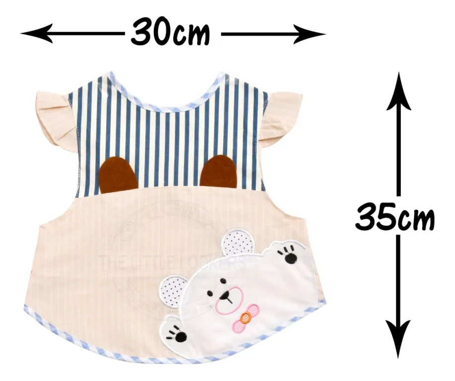 THE LITTLE LOOKERS Attractive Baby T-shirt Bibs/Apron with tying robe |Soft Cotton Fabric with PVC on Back/Quick Absorption & Fast Drying| Cute Prints for Babies/ Infants