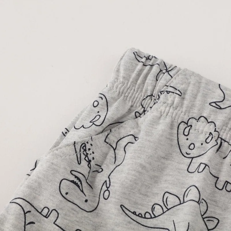 Toddler Boy's Dinosaur Print Singlet with Shorts Set