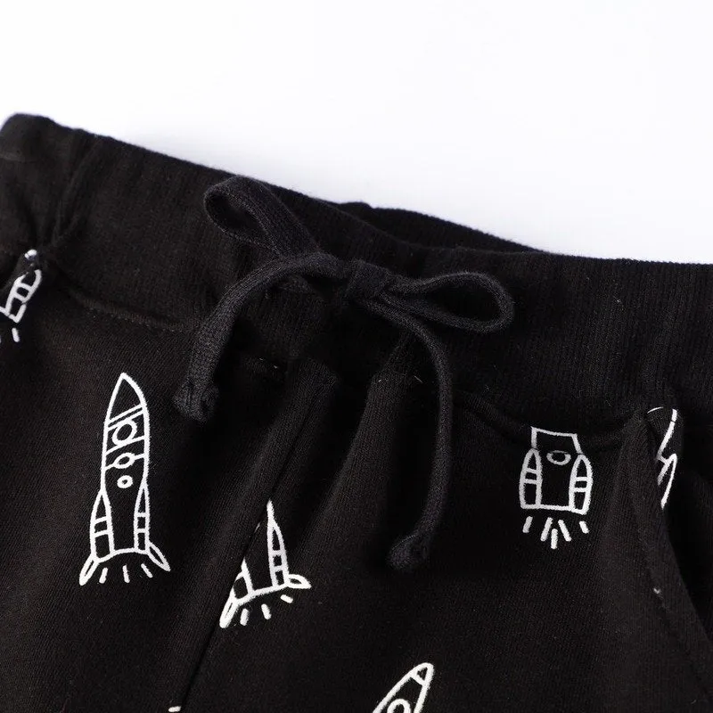 Toddler Boy's Rocket Print Pants