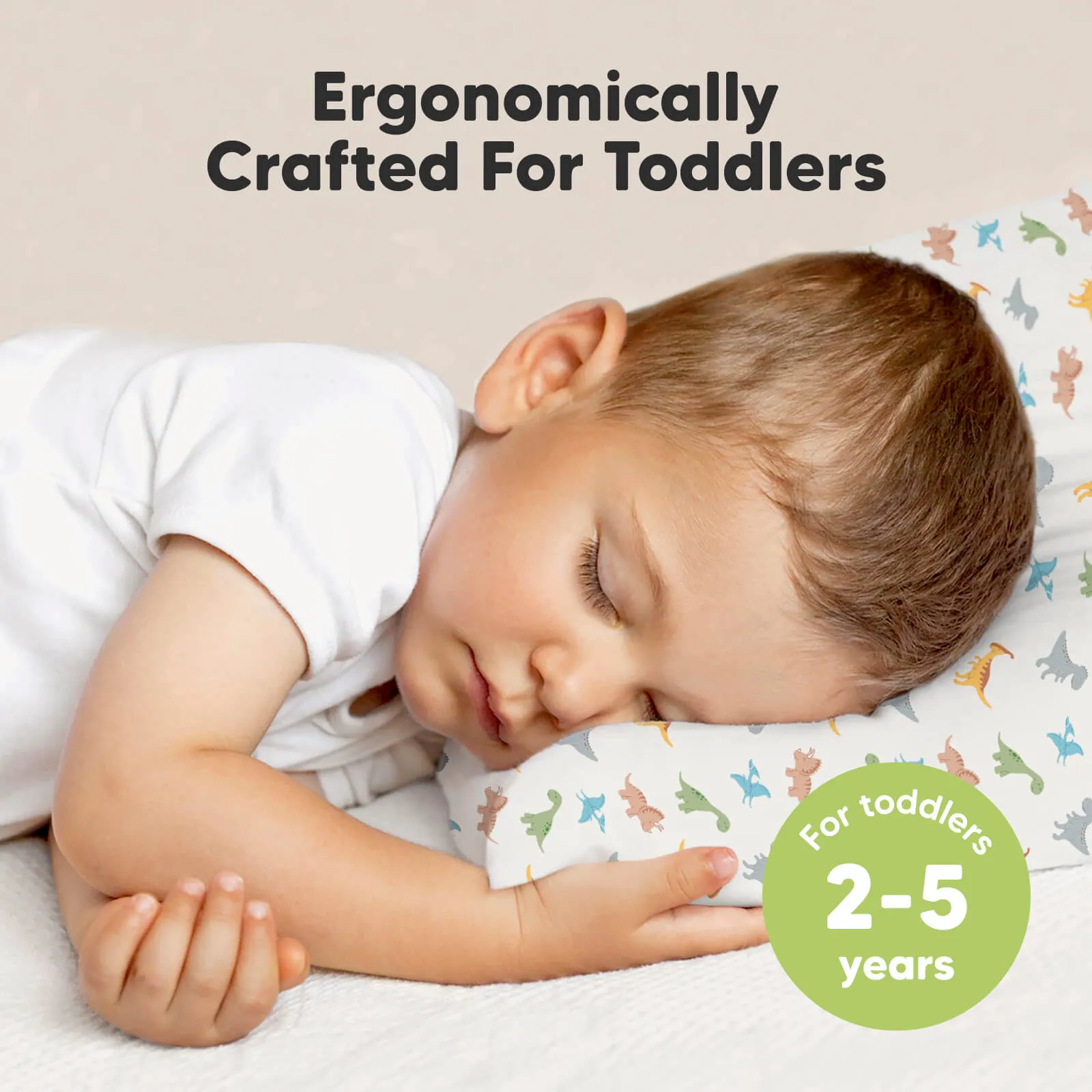 Toddler Pillow with Pillowcase (Roarsome)