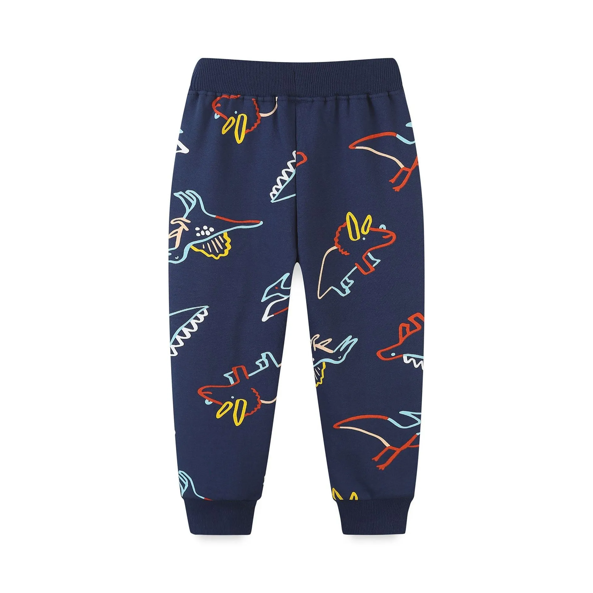 Toddler/Kid Boy Colorful Dinosaur Outlines Casual Pants