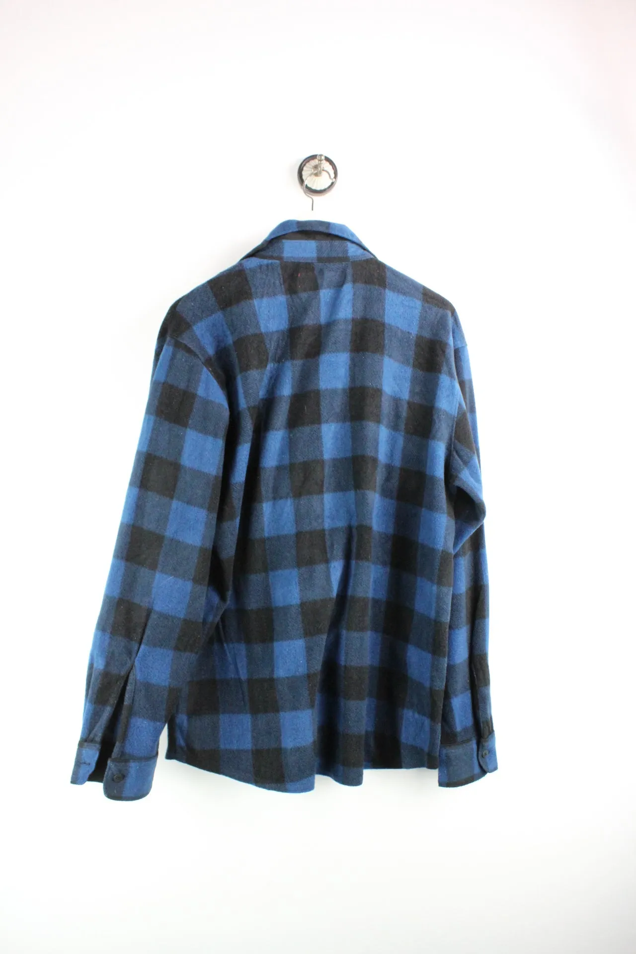 Vintage Blue Wrangler Flannel Fleece Shirt (M)