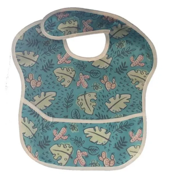 Waterproof Baby Bib with Crumb Catcher - Assorted Designs