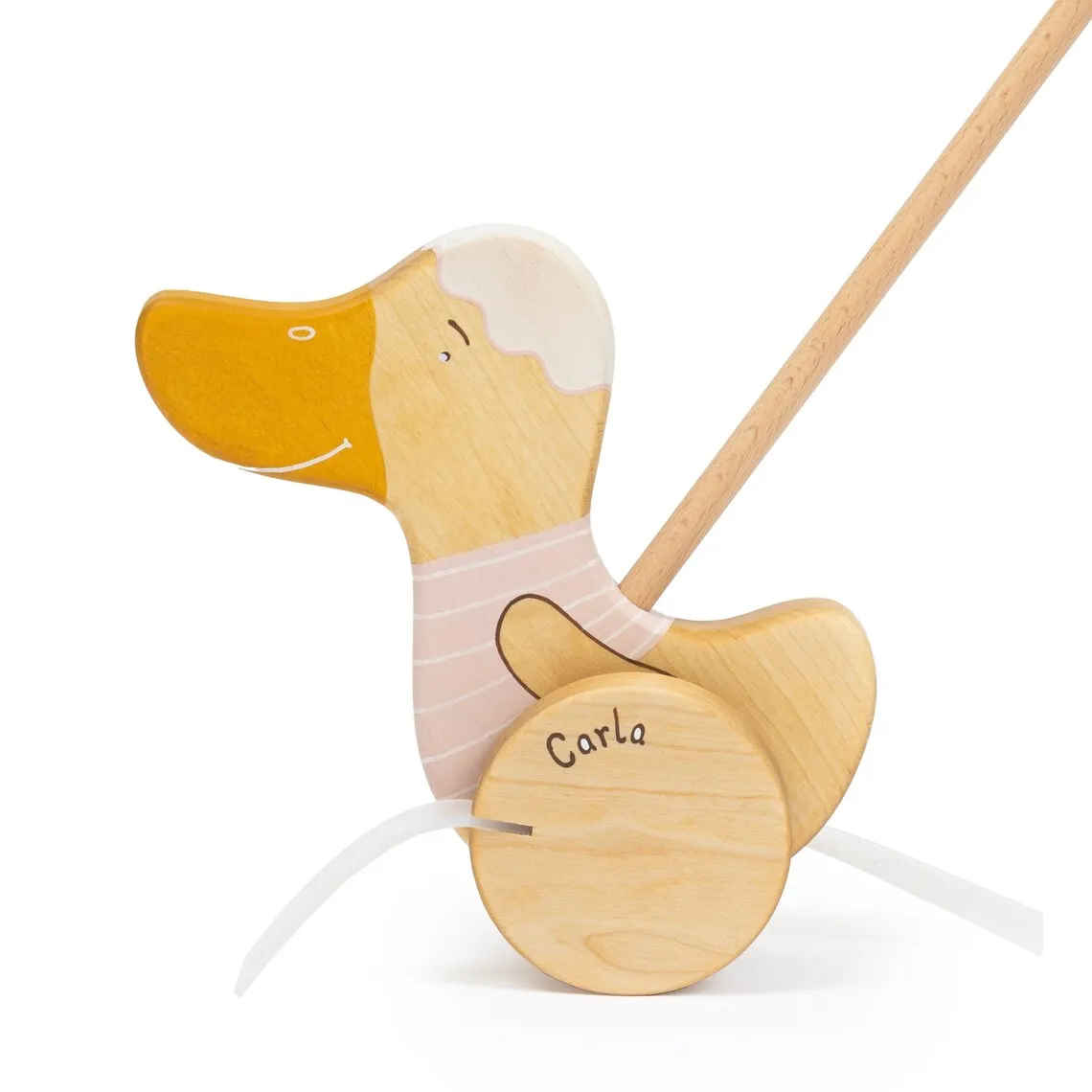 Wooden Duck Push Toy for Toddlers