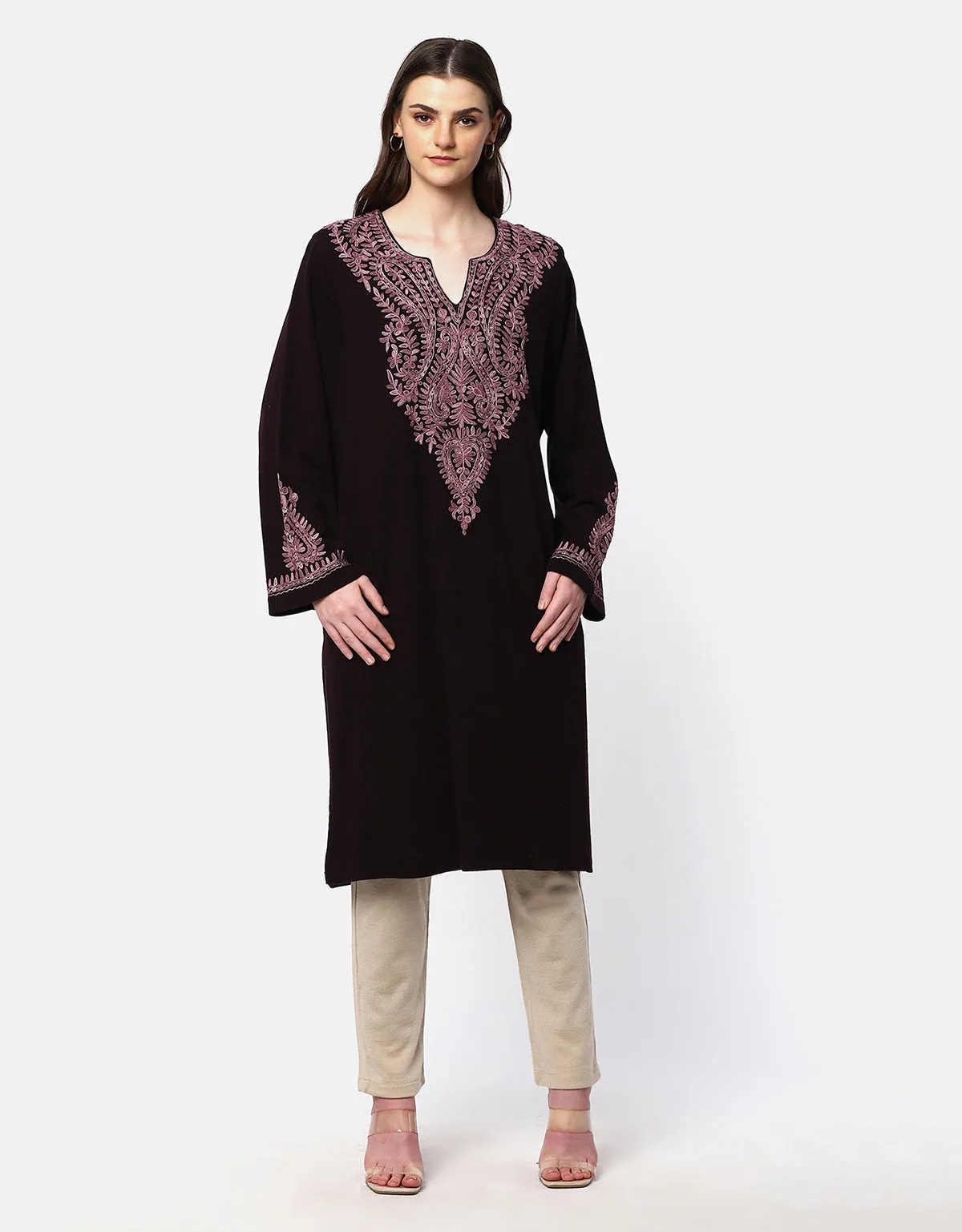 Woolen Kashmiri Embroidered Phiran