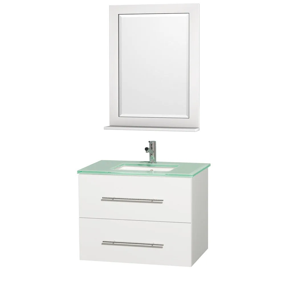 WYNDHAM COLLECTION Centra 30-Inch Single Bathroom Vanity Set - White